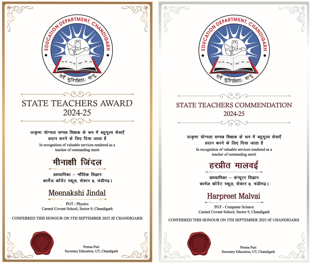 State Awards for Two Carmel Teachers