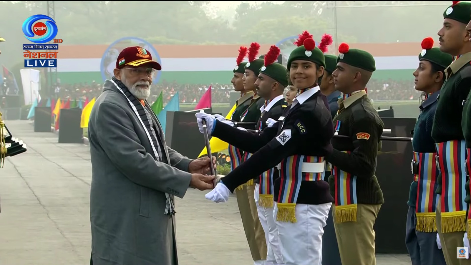 Felicitating Cadet Aryata Ahuja
