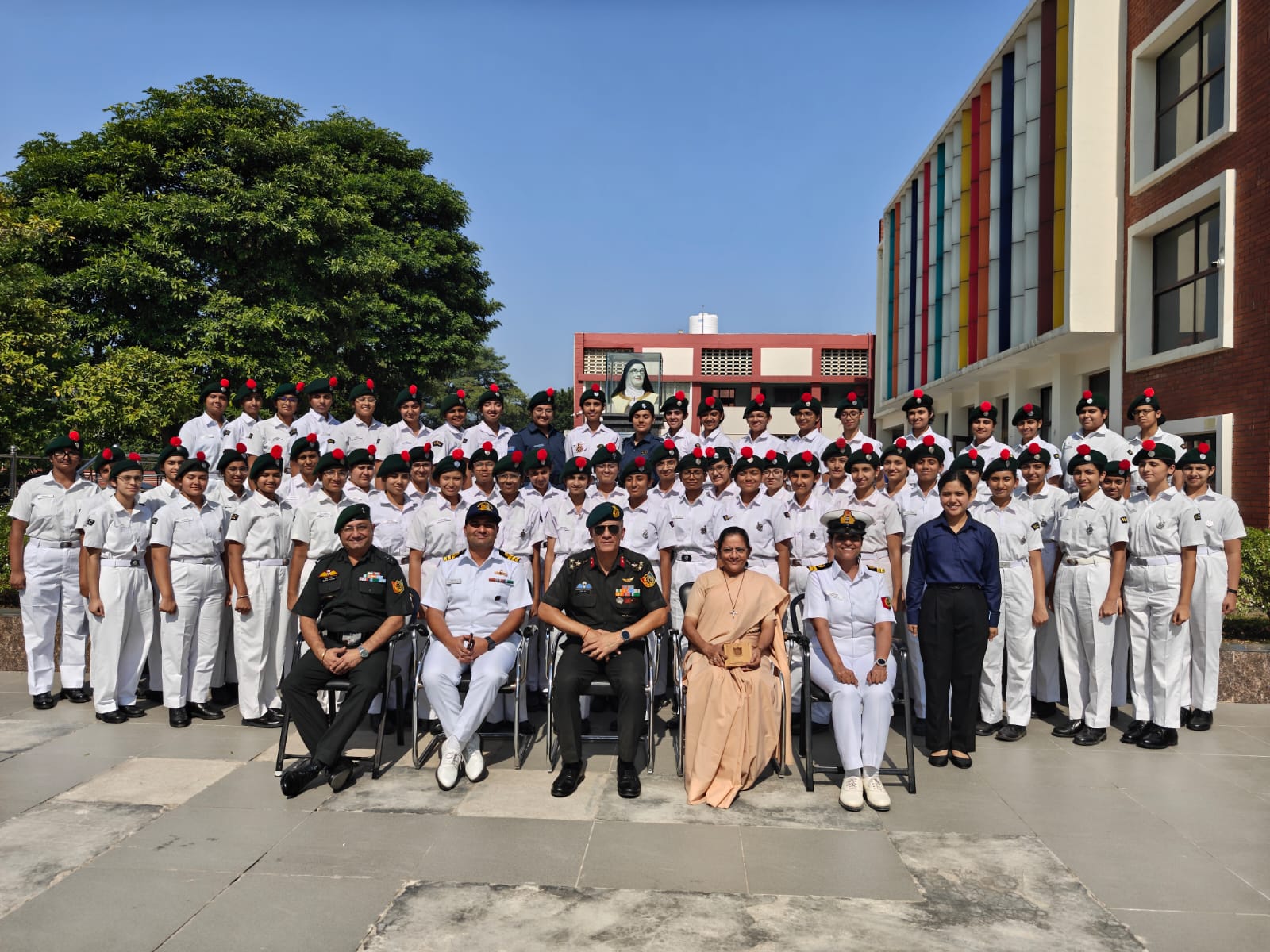 Visit of Group Commander Brig Ashish Maini to Carmel Convent School, Chandigarh